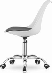 Otočná stolička ALBA bielo - čierna