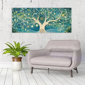 Obraz – Magický strom so špirálami (120x50 cm)