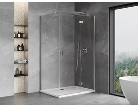 Mexen, Mexen Mist H T sklopný sprchový kút pravý 110 x 70 cm, priehľadný, chróm - 8A5T-110-070-01-00-P