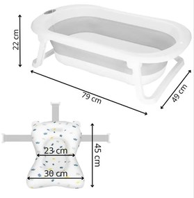 Skladacia vanička 40 L SPRINGOS SB0060 - sivá