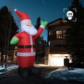 Nafukovací vianočný Santa Claus s LED IP44 600 cm XXL 284384