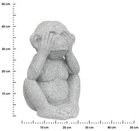 ATMOSPHERA Záhradná figúrka z magnézia Moneky2, 41 cm, sivá