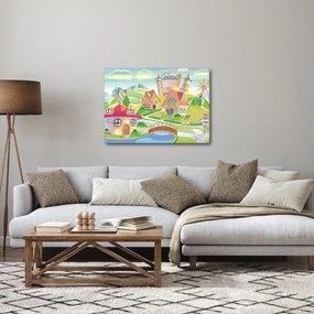 Obraz - Farebné mestečko (70x50 cm)