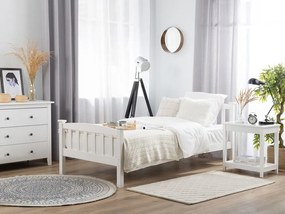 Jednolôžková posteľ 90 cm GERNE (s roštom) (biela). Vlastná spoľahlivá doprava až k Vám domov. 1007294