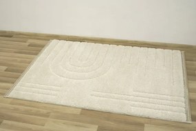 Koberec Shaggy/Sizal Akra 65274/655 krémový