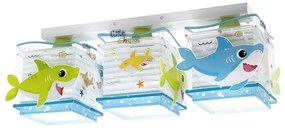 Dalber 63473 - Detské stropné svietidlo BABY SHARK 3xE27/60W/230V