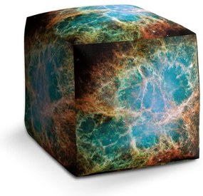 Taburet Cube vesmírna abstrakcia, farebná