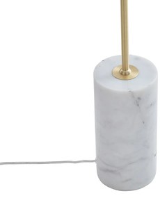 Stojaca lampa v štýle Art Deco mosadz s priehľadným sklom - Rid