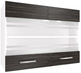 Kuchynská skrinka Belini horná 80 cm eben kráľovský  TOR SGW80/2/WT/HK/0/P