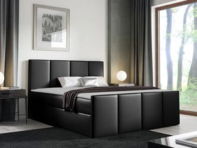 Kontinentálna posteľ Bautista, Rozmer postele: 120x200, Dostupné poťahy: ekokoža Soft 011 (čierna)