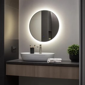Brilagi - LED kúpeľňové zrkadlo VENA BLACK LED/19W/230V 60 cm IP44 CRI 90 stmievateľné + CCT