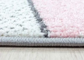 Koberce Breno Kusový koberec BETA 1120 Pink, sivá, viacfarebná,200 x 290 cm