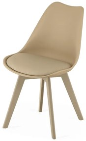 Set troch jedálenských stoličiek MARK tmavobéžový / béžový (3 ks)