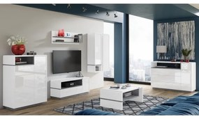 Televízny stolík FRED biela/šedá