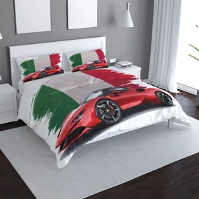 Sablio Obliečky Ferrari Talianska vlajka - 140x220 / 90x70
