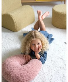 Ružový detský pohovkový vankúš z textílie buklé U – Wigiwama