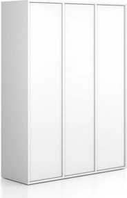 Kancelárska skriňa FRAME, 3x dvere, 1299 x 450 x 1735 mm, PUSH-lock, biela