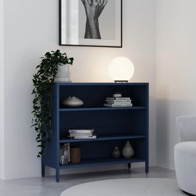 Nízky policový regál LUCA, 1000 x 900 x 350 mm, Modern: tmavomodrá farba