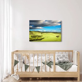 Obraz - Zelená krajina s pahorkami (90x60 cm)