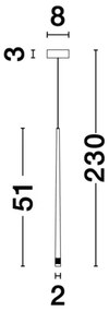 LED luster Giono 8 zlaté