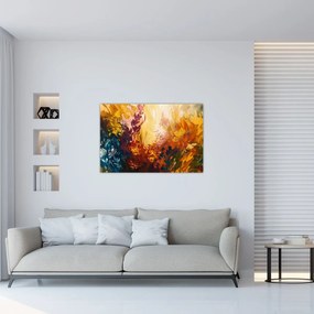 Obraz - Abstraktná maľba kvetov (90x60 cm)