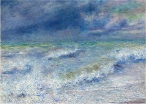 Sklenený obraz - Pierre-Auguste Renoir, Seascape, reprodukcia (70x50 cm)