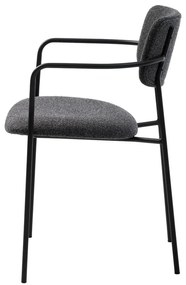 Tmavosivá jedálenská stolička Zama – Unique Furniture