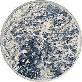 DC Koberec Exclusive kruh 101 sivá námornícka modrá Rozmer: Ø 100 cm (kruh)
