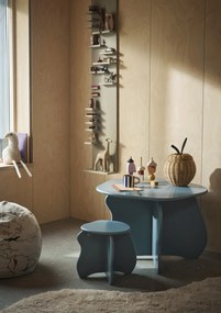 Ferm Living Kameninová šálka s podšálkou Milu Blue
