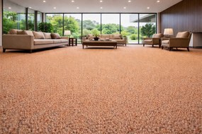 Betap, Metrážny koberec Virtuose 23, na mieru, šíře 4m, oranžová, filc, chodba / predsieň