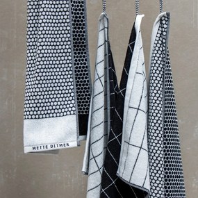 Biela bavlnená osuška 70x140 cm Tile Stone - Mette Ditmer Denmark