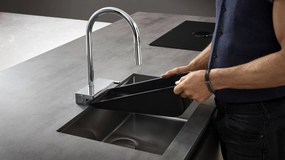 Hansgrohe - Multifunkčné sitko F14, čierna matná, HAN-40963000