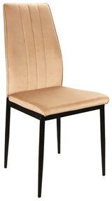 Jedálenská stolička ATOM - zamat/béžová