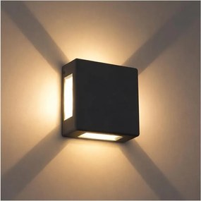Brilagi - LED vonkajšie nástenné svietidlo QUADRAY LED/6W/230V antracit IP54