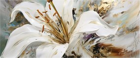 Obraz - Abstrakcia s ľaliou (120x50 cm)