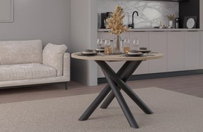 Okrúhly jedálenský stôl 110 cm Ossla (dub lindberg). Vlastná spoľahlivá doprava až k Vám domov. 1116739