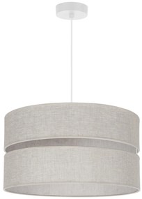 Závesné svietidlo Len, 1x svetlobéžové textilné tienidlo, (fi 40 cm), w