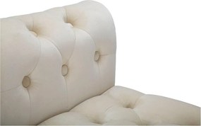 Krémová zamatová lavica Paris – Mauro Ferretti