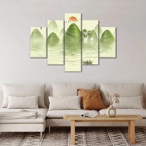 Obraz - Údolie zelených hôr (150x105 cm)