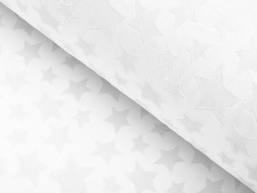 Biante Detská obliečka na vankúš Minky hladká MKH-006 Hviezdičky - Snehovo biela 30 x 50 cm