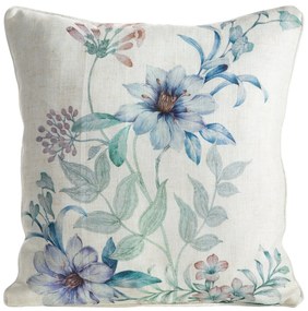 DEKORAČNÁ OBLIEČKA NA VANKÚŠ LEN42 45X45 CM KVETY