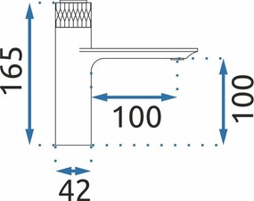 Rea Storm - umývadlová batéria, čierna-zlatá, REA-B9987