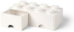 Slonovinovobiely úložný box s dvomi zásuvkami LEGO®