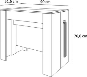 JEDÁLENSKY STÔL AZURO 50 - 238 cm BIELY ROZKLADACÍ