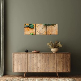 Obraz - Bylinky (s hodinami) (90x30 cm)