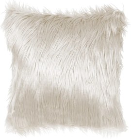 Dekoračný chlpatý vankúš Hunter 45x45 cm, biely