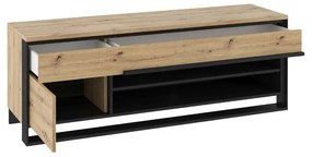 TV STOLÍK MAXIMO DUB ARTISAN / ČIERNY 155 cm