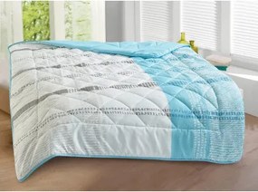 Letná prikrývka Sommer 140x200 cm, modro-biela%