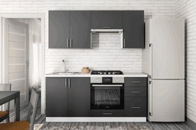 Kuchynská linka 180 FORESTA, antracit-biela