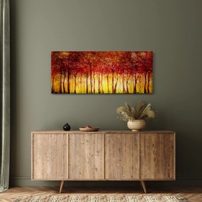 Obraz - Maľba listnatého lesa (120x50 cm)